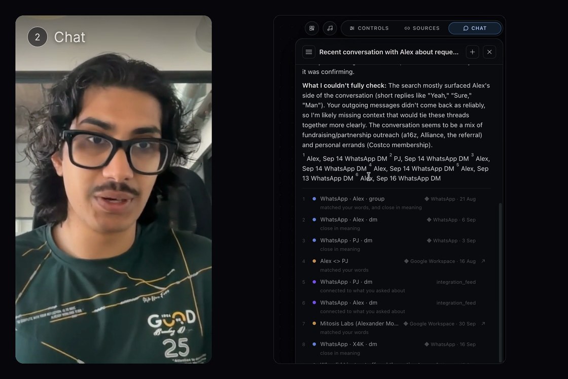 Chat with your Cortex: an answer with its sources